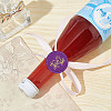 Brass Wax Seal Stamps with Rosewood Handle AJEW-WH0412-0209-6
