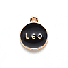 Alloy Enamel Pendants X-ENAM-S124-01B-08G-3