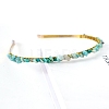 Natural Amazonite Hair Bands PW-WGC1C33-25-1