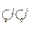 304 Stainless Steel Twist Stud Earrings for Women EJEW-M023-02P-1