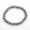 Non-Magnetic Hematite Stretch Bracelets BJEW-J101C-01-1