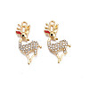 Rack Plating Alloy Enamel Pendants ENAM-N055-118-2