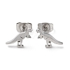 Non-Tarnish 304 Stainless Steel Stud Earrings EJEW-B022-01B-1