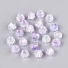 Transparent Spray Painted Glass Beads X1-EGLA-N018-4mm-02-2