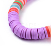 Eco-Friendly Handmade Polymer Clay Heishi Beads Bracelets BJEW-JB04480-3