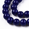 Opaque Solid Color Glass Beads Strands GLAA-T032-P10mm-03-3