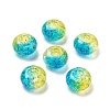 Two Tone Transparent Crackle Acrylic European Beads TACR-P009-B01-03-1