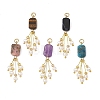 Natural Mixed Stone Pendants PALLOY-JF06063-1