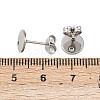Non-Tarnish 304 Stainless Steel Stud Earring Findings X-STAS-R063-35-2