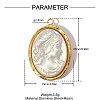 304 Stainless Steel with Resin Pendants RE-OY001-04G-2