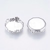 304 Stainless Steel Lace Edge Bezel Cups STAS-I097-061-12MM-2