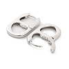 Heart Rack Plating Brass Hoop Earrings for Women KK-Z038-20P-2