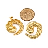 Rack Plating Brass Dangle Stud Earrings for Women EJEW-C125-23B-G-5