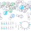 25Pcs Glass Pendants PALLOY-TAC0311-1