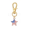 Independence Day Alloy Enamel Pendant Decorations HJEW-JM00907-2