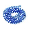 Electroplate Transparent Glass Beads Strands EGLA-A035-T6mm-A14-2