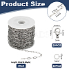 316L Surgical Stainless Steel Chains DIY-UN0006-35B-3