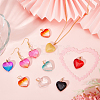 24Pcs 12 Colors Spray Painted Glass Pendants GLAA-CA0001-51-4