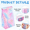12Pcs 3 Styles Folding Mermaid Tail Print Paper Candy Gift Bags ABAG-TA0001-34-4