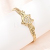Halloween 304 Stainless Steel Crystal Rhinestone Heart Bat Open Hinged Bangles for Women SA-CBA7A40-06G-2