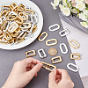 SUPERFINDINGS 120Pcs 4 Style CCB Plastic Linking Rings CCB-FH0001-09-3