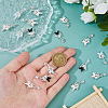 16Pcs 4 Colors Alloy Resin Pendants FIND-DC0008-09-3
