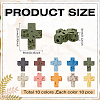100Pcs 10 Colors Synthetic Lava Rock Beads G-ME0001-11-2