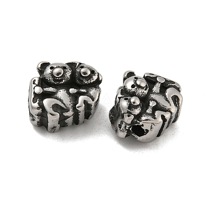 Animal 304 Stainless Steel Beads STAS-E214-11AS-04-1