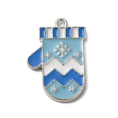 Winter Theme Alloy Enamel Pendants ENAM-M002-05K-P-1