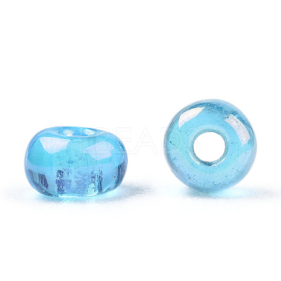 Round Transparent Colors Rainbow Glass Seed Beads X-SEED-A007-3mm-163-1