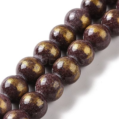 Natural Mashan Jade Beads Strands G-F670-A28-8mm-1