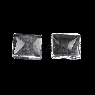 Transparent Glass Square Cabochons GGLA-S022-10mm-1
