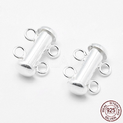 Sterling Silver Slide Lock Clasps STER-K035-01-1