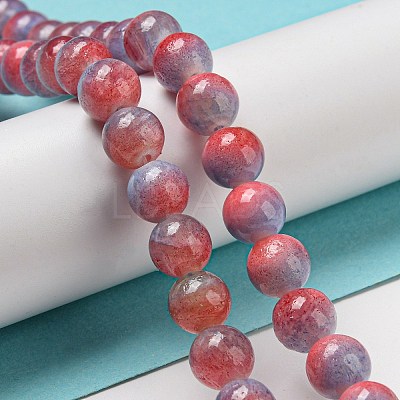 Dyed Natural White Jade Beads Strands G-F764-02D-1