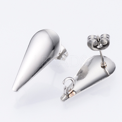 Non-Tarnish 304 Stainless Steel Stud Earring Findings STAS-Q231-04A-1