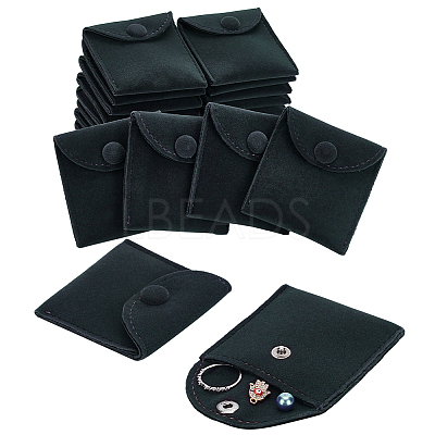 Velvet Jewelry Flap Pouches with Snap Button TP-WH0007-10B-1