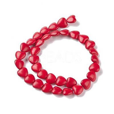 Heart Synthetic Turquoise Beads Strands TURQ-I019-12mm-01-1