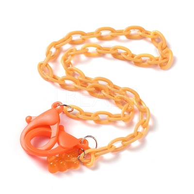 Personalized ABS Plastic Cable Chain Necklaces NJEW-JN03220-1