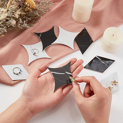 8Pcs 4 Style PVC Finger Ring Display Stands RDIS-GA0001-01-1