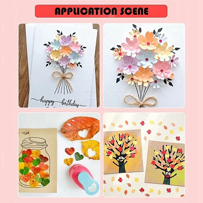 Random Single Color or Random Mixed Color Mini Plastic Craft Paper Punch Sets for Scrapbooking & Paper Crafts AJEW-L051-04-1