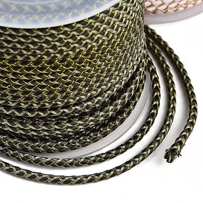 11M Polyester Braided Cord with Cotton Core & Metallic Thread OCOR-Z006-01-28-1