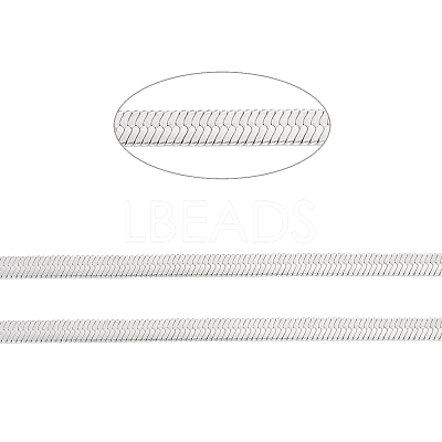 Tarnish Resistant 304 Stainless Steel Herringbone Chains STAS-P290-02P-1