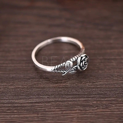 Alloy Rose Finger Rings WG6B24B-04-1