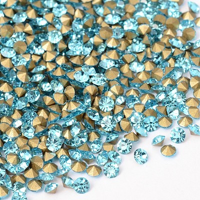 Back Plated Grade A Diamond Glass Pointed Rhinestone RGLA-SS8-004-1