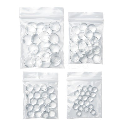 80Pcs 4 Size Transparent Glass Cabochons GGLA-ZZ0001-03-1