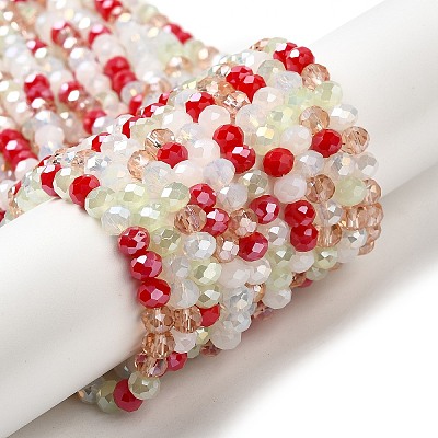 Glass Beads Strands EGLA-A034-M6mm-10-1