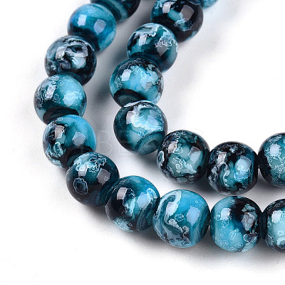 Baking Paint Glass Beads X1-DGLA-N003-8mm-A08-1