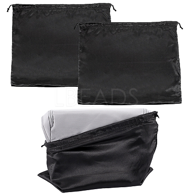2Pcs Polyester Satin Pouches ABAG-BBC0001-18B-1