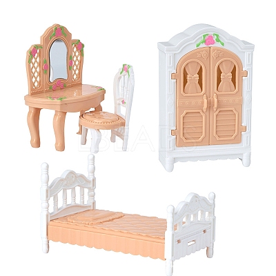 Plastic Bedroom Furniture Kit Miniature Ornaments PW-WG0711A-05-1