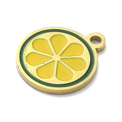 304 Stainless Steel Fruit Enamel Pendants LS-STAS-G362-04G-03-1
